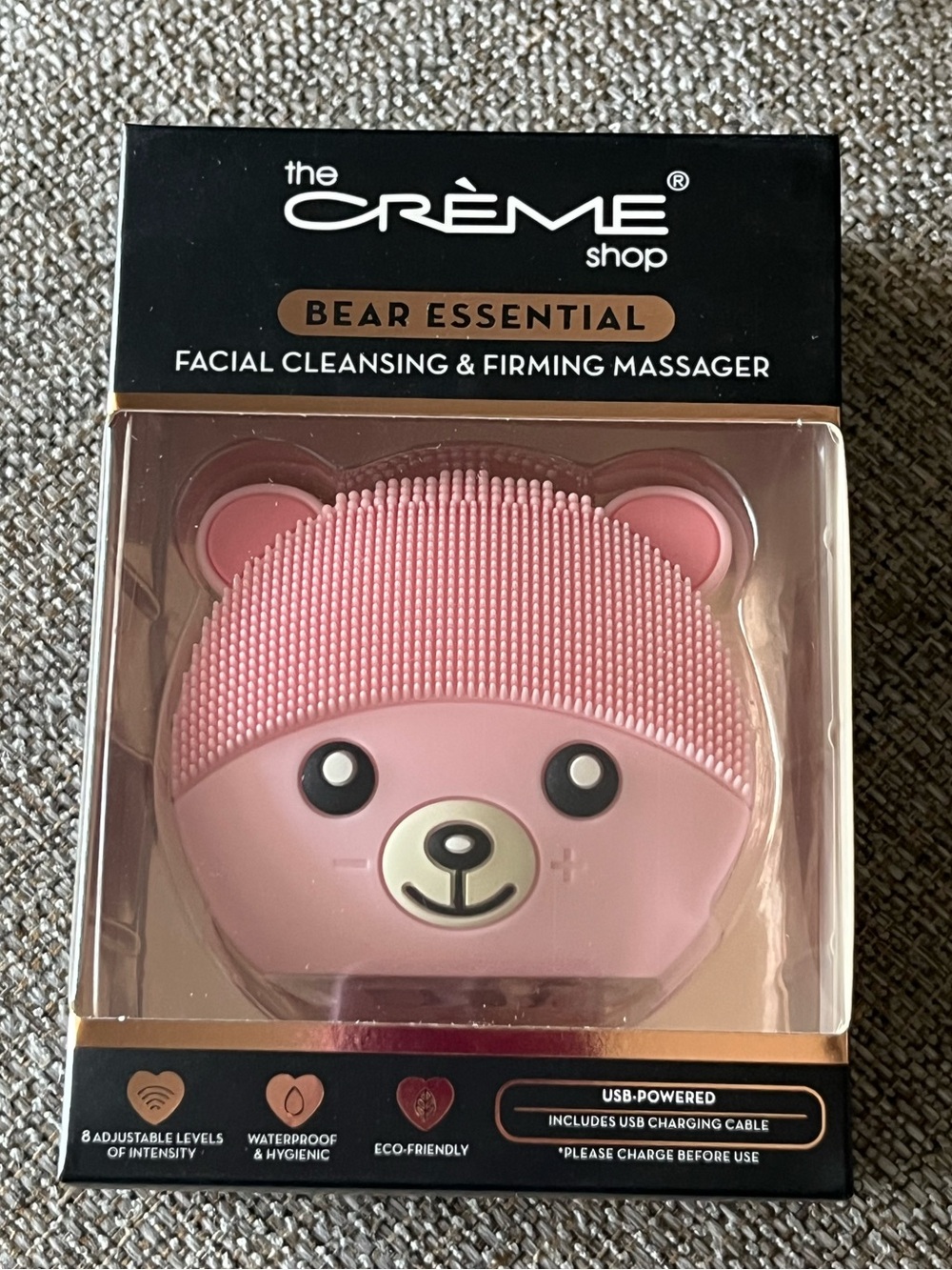 NWT The Crème Shop Bear Essential Pink Facial Cleansing & Firming Massager
